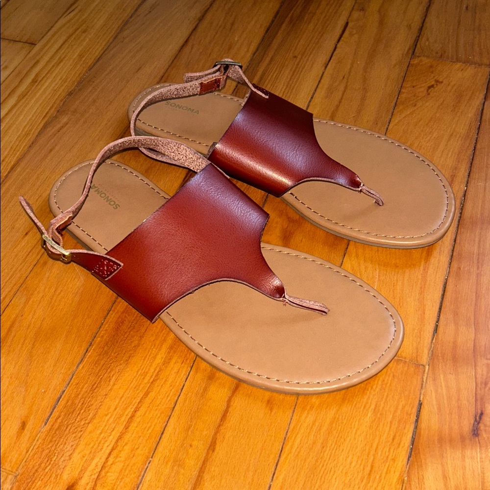 NWOT Sonoma Corinne Shield Brown Sandals